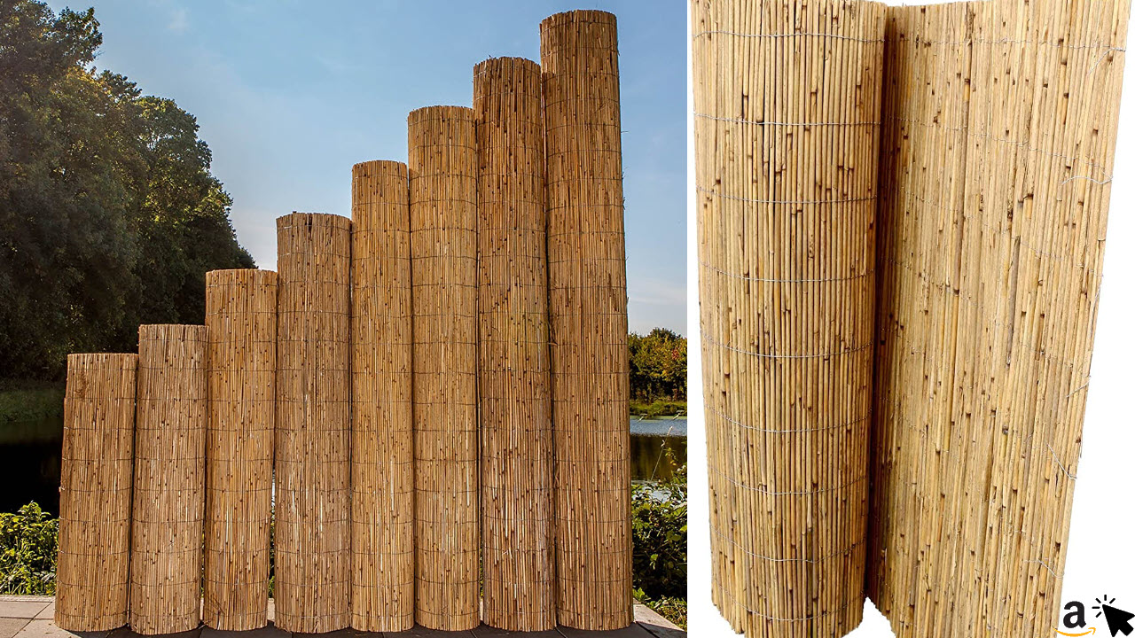 Bambus-Discount Schilfrohrmatten Premium für Balkon, Beach, 90 x 600 cm